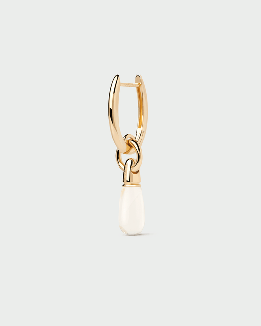 Rock crystal Jupiter single hoop