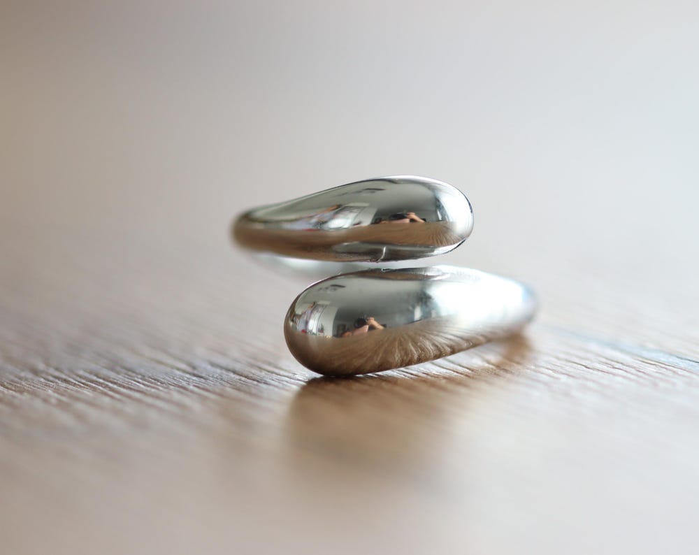 Statement ring chunky gold ring, 18K Gold dome ring